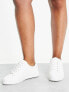 ASOS DESIGN Wide Fit Drama trainers in white