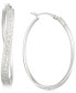 Фото #1 товара Серьги Macy's Textured Wavy Oval Hoop