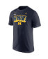 Фото #1 товара Men's Brand Navy Michigan Wolverines College Football Playoff 2023 National Champions Slogan Core T-shirt