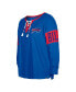 ფოტო #3 პროდუქტის Women's Royal Buffalo Bills Plus Size Lace-Up Notch Neck Long Sleeve T-shirt