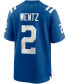 Фото #2 товара Men's Carson Wentz Royal Indianapolis Colts Game Jersey