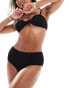 Фото #1 товара Vero Moda crinkle high waisted bikini bottoms in black