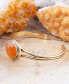 ფოტო #4 პროდუქტის River Rocks Genuine Orange Quartz Abstract Cuff Bracelet