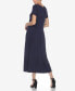 ფოტო #2 პროდუქტის Women's Short Sleeve Asymmetrical Waist Maxi Dress