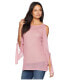 Фото #1 товара Kensie 256742 Women's Textured Viscose Sweater Faded Mauve Size XL