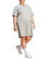 Фото #3 товара Plus Size Essentials 3-Stripes Boyfriend T-Shirt Dress