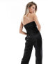 Daska satin jumpsuit in black