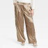 Фото #1 товара Women's High-Rise Satin Cargo Pants - A New Day Brown 17