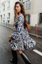 Фото #1 товара Мини-платье с принтом ZARA