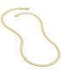 Фото #4 товара Concave Curb Link 20" Chain Necklace in 14k Gold-Plated Sterling Silver