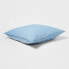 Фото #2 товара Euro Diamond Stitch Cotton Linen Quilt Sham Light Blue - Threshold