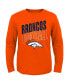 ფოტო #1 პროდუქტის Big Boys Orange Denver Broncos Showtime Long Sleeve T-shirt