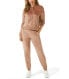 Фото #1 товара Sofia Intimates - Sofia Vergara Hoodie & Jogger Pants Women's 2X Mink Stretch