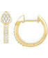 ფოტო #3 პროდუქტის Diamond Teardrop Cluster Small Hoop Earrings (1/5 ct. t.w.) in 10k Gold