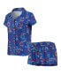 ფოტო #1 პროდუქტის Women's Royal Chicago Cubs Flagship Allover Print Top and Shorts Sleep Set