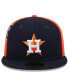 Фото #4 товара Men's Navy/Orange Houston Astros Gameday Sideswipe 59FIFTY Fitted Hat