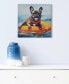 Beach Dogs Frenchie Canvas Wall Art