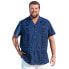 Фото #1 товара Big & Tall Short-Sleeve Guayabera Shirt