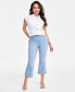 Фото #1 товара Джинсы укороченные с завышенной талией I.N.C. International Concepts Petite Pull-On Cropped Flare Jeans, созданные для Macy's