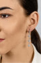 Long silver earrings Star EA791W