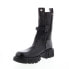 Фото #4 товара A.S.98 Hallsey A54202-101 Womens Black Leather Hook & Loop Mid Calf Boots 6