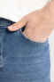 Slim Crop Fit Dar Kalıp Normal Bel Dar Paça Jean Pantolon