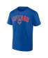 Фото #3 товара Men's Royal, Heather Gray Chicago Cubs Arch T-shirt and Shorts Combo Set