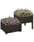 Фото #1 товара 2-piece Raised Flower Bed Vegetable Herb Planter Lightweight