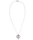 Фото #2 товара Diamond 1/4 ct. t.w. Heart Pendant Necklace in Sterling Silver