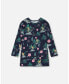 Фото #1 товара Big Girls Long Sleeve Tunic With Pocket Navy Printed Bambi