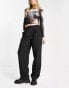 Only tailored low rise slouchy trousers in black