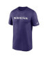 Фото #2 товара Men's Purple Baltimore Ravens Legend Wordmark Performance T-Shirt