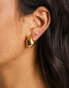 Фото #2 товара ASOS DESIGN 14k gold plated earrings with molten stud design