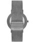 ფოტო #3 პროდუქტის Men's Kuppel Quartz Three Hand Gray Stainless Steel Watch, 44mm
