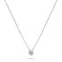 Elegant silver necklace with zircon NCL86W