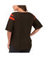 ფოტო #2 პროდუქტის Women's Brown Cleveland Browns Plus Size Linebacker T-shirt