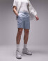 Фото #2 товара Topman – Leinenshorts in Blau mit elastischem Bund