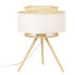 Desk lamp DKD Home Decor Brown Polyester White Bamboo (36 x 36 x 48 cm)