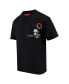 ფოტო #1 პროდუქტის Men's Snoopy Black Peanuts Graffiti on Palm Trees Loose T-Shirt