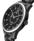 ფოტო #2 პროდუქტის Women's Swiss Quartz Siena Black Stainless Steel Watch 38mm
