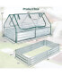 6 x 3 x 3 Feet Galvanized Raised Garden Bed with Greenhouse