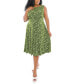 Фото #1 товара Plus Size Sleeveless Fit & Flare Midi Dress