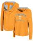 ფოტო #1 პროდუქტის Women's Tennessee Orange Tennessee Volunteers Catalina Hoodie Long Sleeve T-shirt