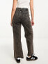Фото #5 товара Urban Revivo wide leg jeans in brown grey