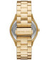 ფოტო #3 პროდუქტის Women's Slim Runway Three-Hand Gold-Tone Stainless Steel Watch 42mm