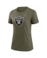 Women's Olive Las Vegas Raiders 2021 Salute to Service T-Shirt