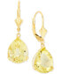 ფოტო #1 პროდუქტის Lemon Quartz Drop Earrings (5-1/4 ct. t.w.) in 14k Gold