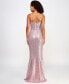 Фото #6 товара Juniors' Sweetheart-Neck Sleeveless Front-Slit Gown, Created for Macy's