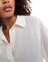 Vila linen touch shirt with wide sleeves in cream