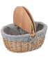 Country Navy & White Striped Picnic Basket